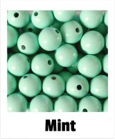 Holzperlen 15mm mint